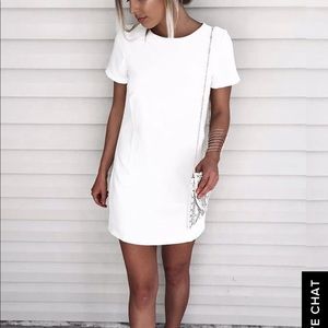 Lulus SHIFT AND SHOUT IVORY SHIFT DRESS White